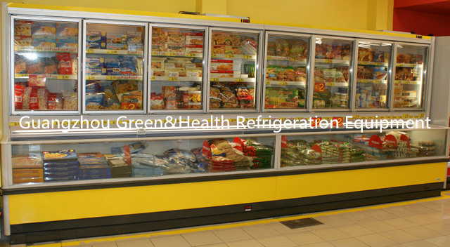 Refrigerador comercial libre de la exhibición de la bebida de 3 puertas para la alameda