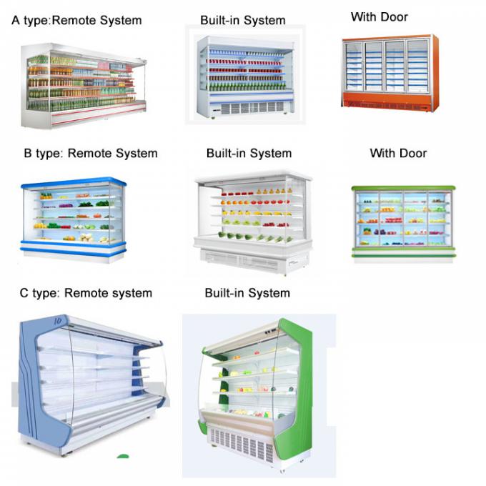 Refrigerador modificado para requisitos particulares de la exhibición de la cubierta abierta del supermercado con las unidades remotas de Condensering
