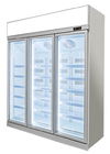 Congelador comercial de acero inoxidable -22°C de la exhibición del montante con 3 puertas