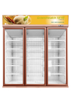 Un refrigerador más fresco del supermercado de la bebida de cristal de la puerta de la refrigeración por aire 5 capas