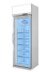 Congelador de cristal vertical comercial de la puerta del estante ajustable para el helado del queso