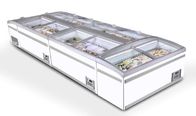 congelador de la exhibición del contador de carne del congelador de la isla del blanco de los 2.1M para el supermercado