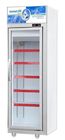 5 capas de los estantes del congelador comercial de la exhibición con las puertas de cristal dobles