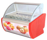 Congelador portátil de la exhibición del helado con el sistema de enfriamiento bajo parte inferior