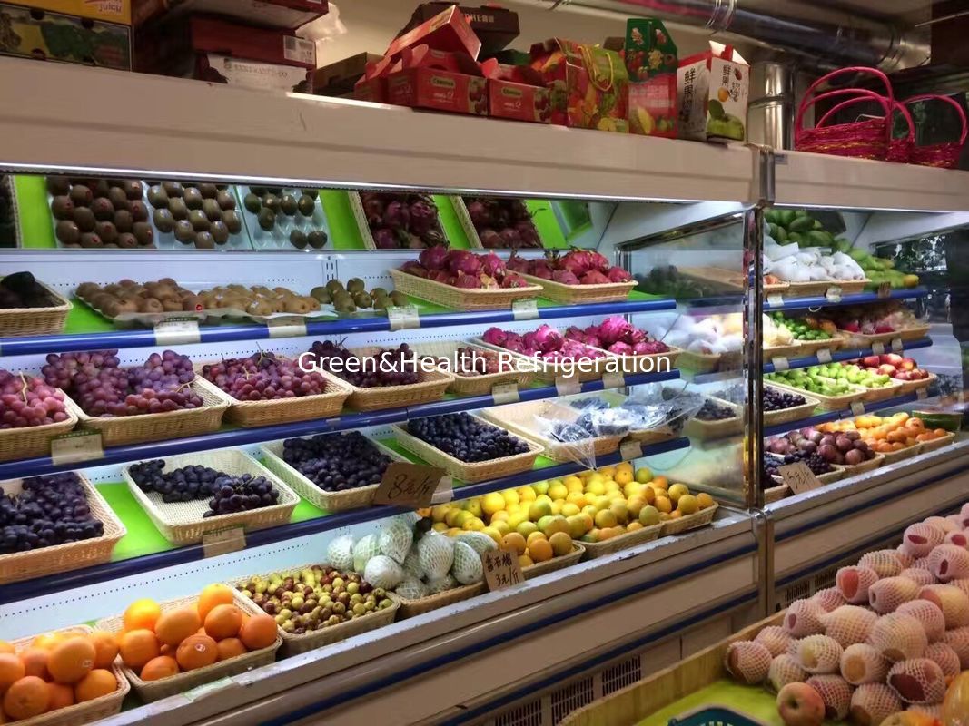 Multideck conveniente refrigeró la exhibición/el escaparate abierto del supermercado del refrigerador