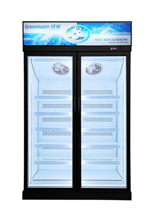 Congelador de cristal vertical comercial de la puerta del estante ajustable para el helado del queso