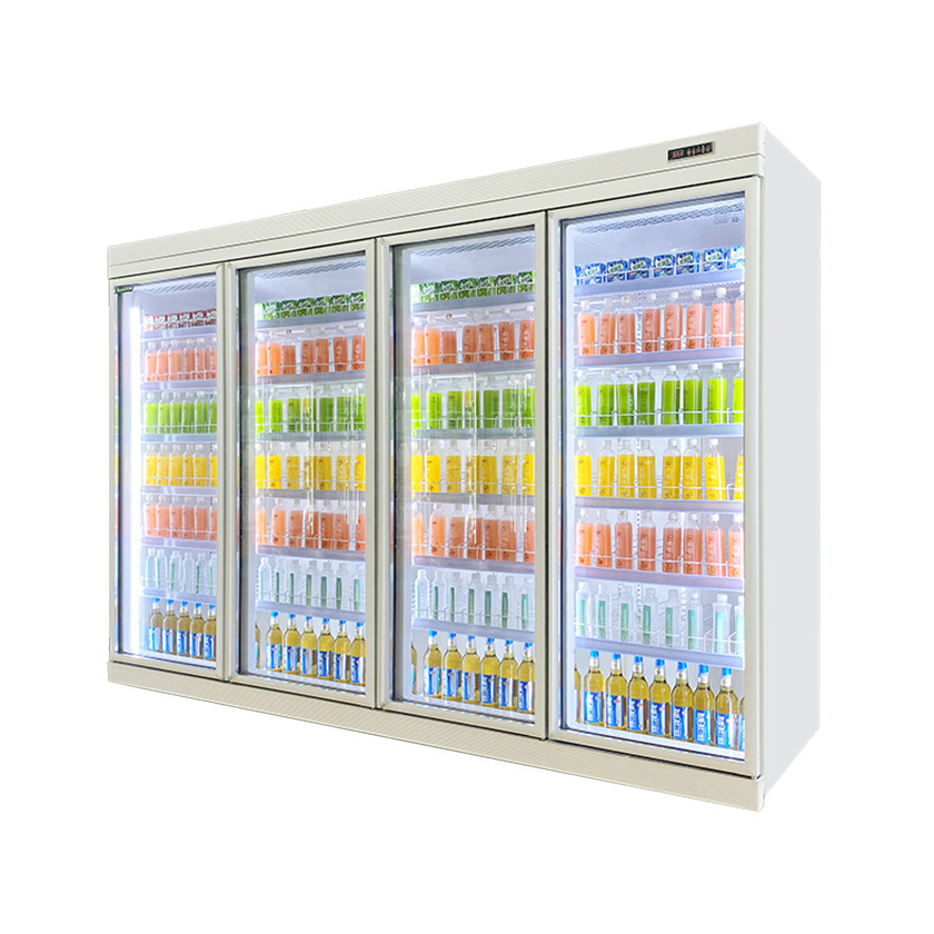 2694L Exhibición comercial vertical Congelador Vitrina de bebidas Refrigeración