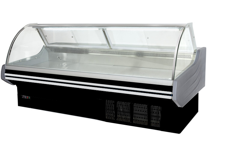 refrigerador de la exhibición de la tienda de delicatessen del refrigerador de la exhibición de la carne blanca de los 2m para el supermercado de la tienda de carne