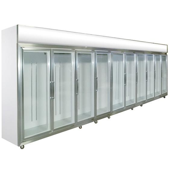 Enfriamiento dinámico de cristal del grado del refrigerador 0 - 10 del acuerdo de la puerta para la tienda