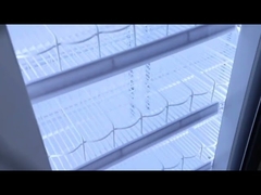 White Color Glass Door Cooler Drink Chiller Showcase With Demist Function R134a