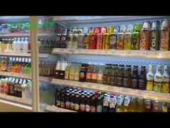 Pequeño mini chiller abierto de cubierta múltiple de supermercado, tipo conector y control remoto