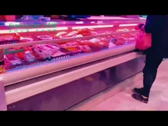 Uno mismo-contenga la tienda de delicatessen de la carne del sistema exhiben el refrigerador para el alimento cocido