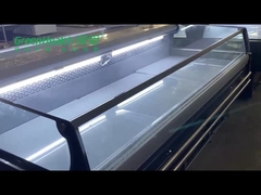 La tienda de delicatessen fresca de la carne de vaca de la sola temperatura exhibe el congelador para la tienda de carne