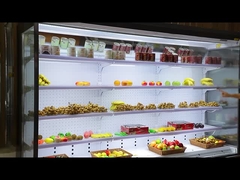 Refrigerador más desapasible abierto de la exhibición de la fruta de la tienda de Multideck de la cortina de aire