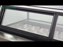 Escaparate de Gelato del congelador de la exhibición del helado