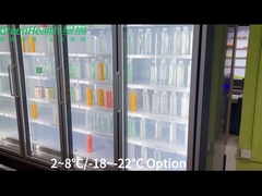 Salud verde refrigerador de puerta de cristal comercial personalizado para bebidas de vino 1463L