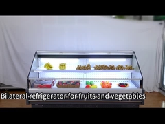 Tiendas de frutas Tiendas de pantallas de doble cara Chiller para alimentos Verduras Gran capacidad
