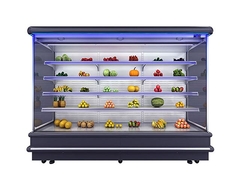 Refrigerante para bebidas refrigeradas con pantalla abierta con luz LED