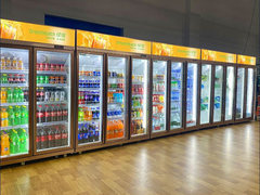 Ventilador de refrigeración puerta giratoria de bebidas mostrador de refrigeración / refrigerador de supermercado