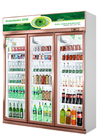 Refrigerador comercial al por menor de la exhibición de la bebida con 3 puertas de cristal
