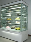 Congelador refrigerado montante blanco comercial de la vitrina del postre de la torta para la panadería