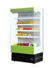 El color verde del refrigerador abierto ajustable vertical de Multideck modifica para requisitos particulares