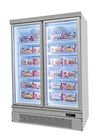 Escaparate vertical ahorro de energía del congelador de la exhibición de la comida del supermercado para el hotel de la alameda