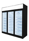 Exhibición congelada congelador de cristal vertical de la puerta para la carne congelada del helado