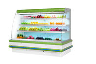 Sistema remoto refrigerador vegetal largo de la exhibición de dos metros verde/color del negro/blanco