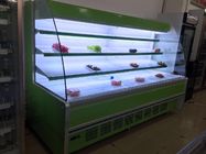 Sistema remoto refrigerador vegetal largo de la exhibición de dos metros verde/color del negro/blanco