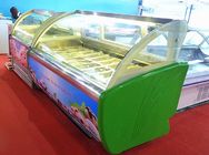 Refrigerador de poco ruido de la exhibición del helado de Gelato de 10 cacerolas con el material del acero inoxidable