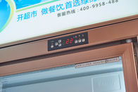 El escaparate vertical del congelador de la puerta del vidrio de diapositiva para automático comercial descongela el tipo