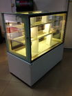 Refrigerador de cristal doble de la puerta del postre 1,2 metros, congelador R134a de la exhibición de la torta 540W