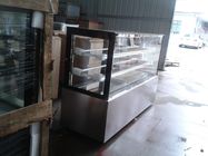 Congelador económico de los gabinetes del congelador de la exhibición de la torta con el vidrio curvado