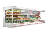 Refrigerador vertical de la exhibición de la bebida del refrigerador abierto comercial de Multideck