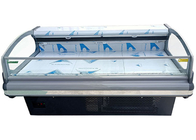 Refrigerador abierto de la fan de la carne del congelador de la comida multiusos de encargo del escaparate construido en sistema