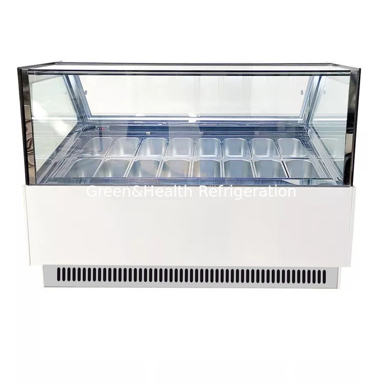 Frigorífico comercial de refrigeración de helados con paneles de acero inoxidable y controlador digital