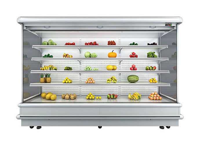 Sistema remoto del refrigerador abierto de la exhibición del regulador de Digitaces Supermarket Fridge Fruit y vegetal