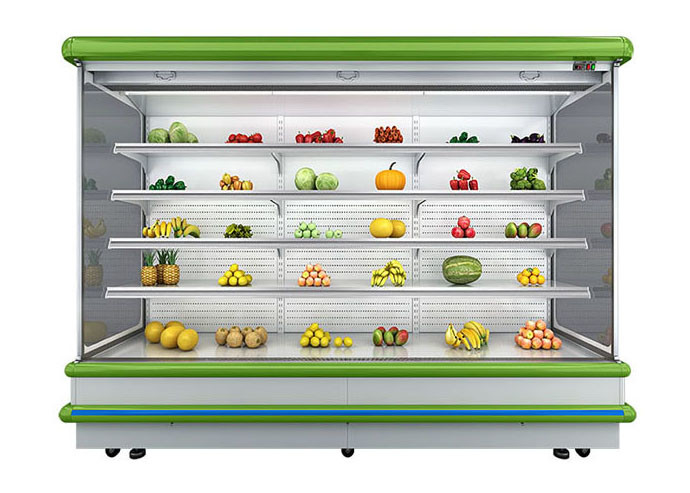 Sistema remoto del refrigerador abierto de la exhibición del regulador de Digitaces Supermarket Fridge Fruit y vegetal