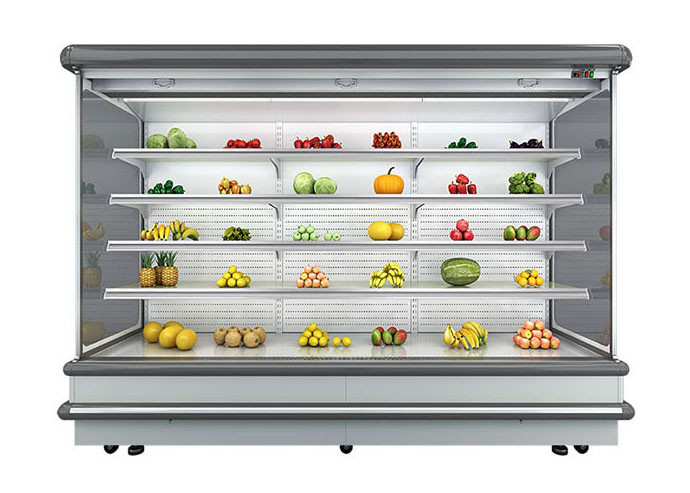 Sistema remoto del refrigerador abierto de la exhibición del regulador de Digitaces Supermarket Fridge Fruit y vegetal