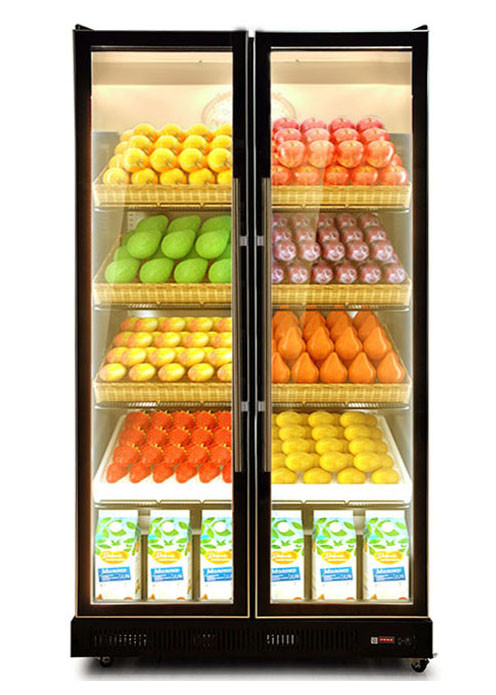2 ~ 8 grados Copeland compresor puerta de cristal negro refrigeradores cerveza refrigerador de vino