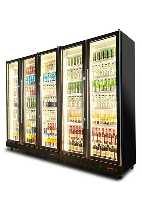 2 ~ 8 grados Copeland compresor puerta de cristal negro refrigeradores cerveza refrigerador de vino