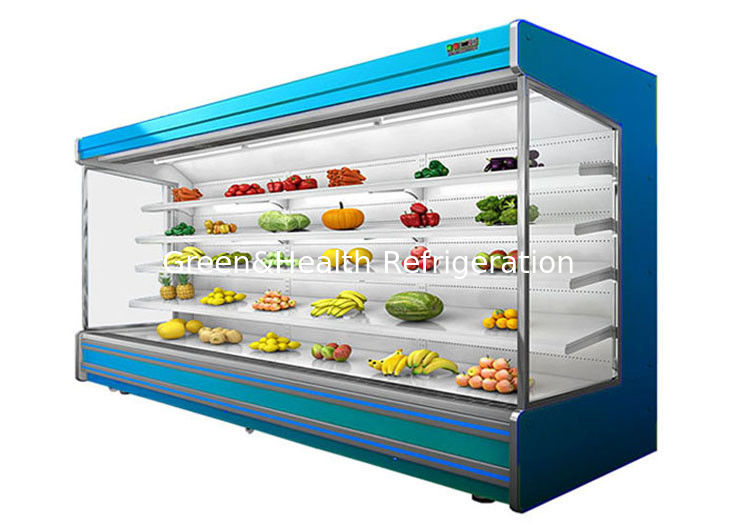 Refrigerador vegetal Multideck Juice Fruit Mall Refrigerator del aire abierto