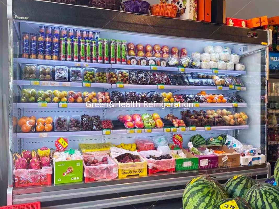 Refrigerador vegetal Multideck Juice Fruit Mall Refrigerator del aire abierto