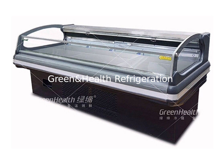 Refrigerador comercial para exhibición de carne con iluminación LED de enfriamiento dinámico y compresores Danfoss/Secop para supermercados