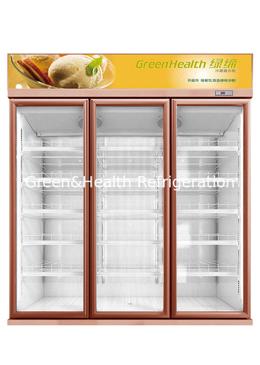 Refrigerador modificado para requisitos particulares de 1 2 3 puertas de cristal para las exhibiciones ninguna nevera comercial de la bebida fría de la niebla