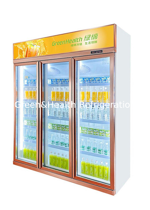 Refrigerador modificado para requisitos particulares de 1 2 3 puertas de cristal para las exhibiciones ninguna nevera comercial de la bebida fría de la niebla