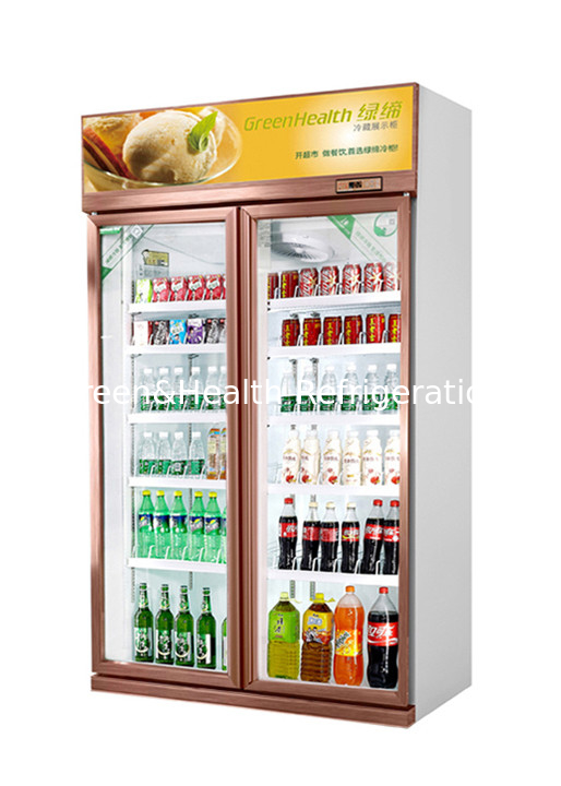Refrigerador transparente de la bebida de la puerta de cristal del espacio grande para el producto refrigerado