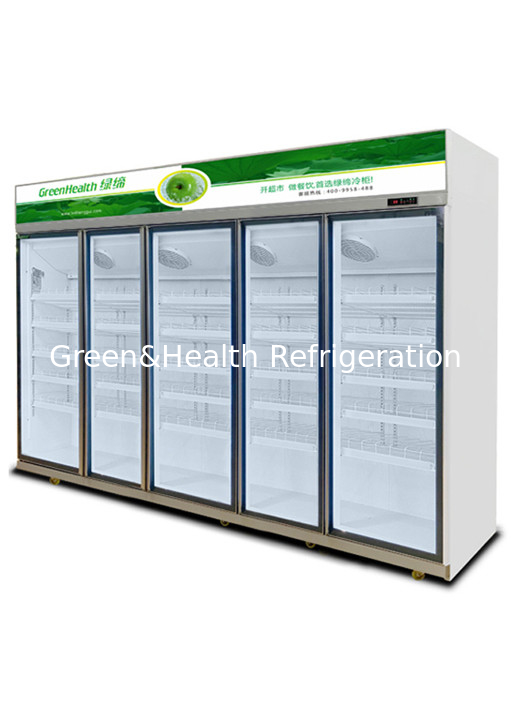 Vitrina Temprature 2 a 8 del refrigerador del soporte de la bebida del supermercado de la refrigeración por aire
