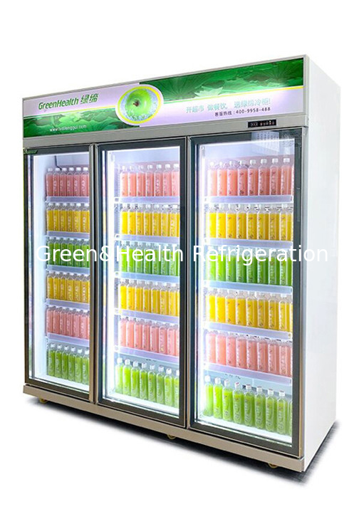 Vitrina Temprature 2 a 8 del refrigerador del soporte de la bebida del supermercado de la refrigeración por aire